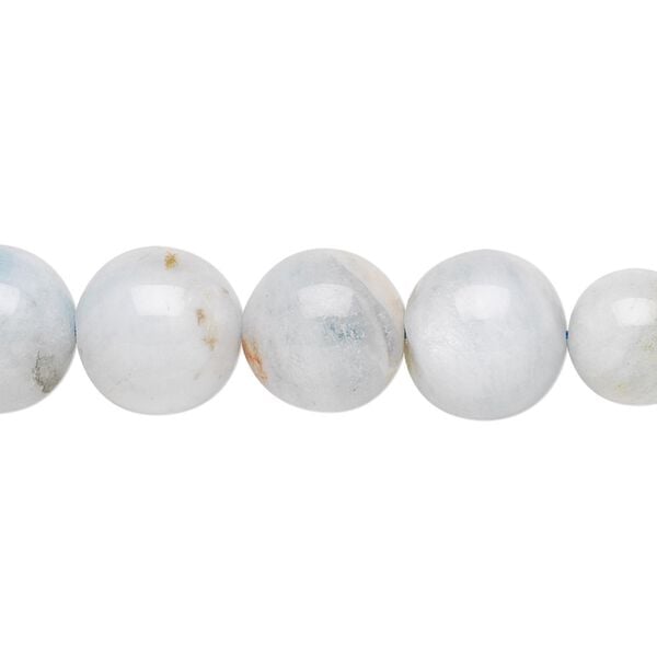 Aquamarine 1pkg1, round bead 18 inch graduated 5-20mm image number 0