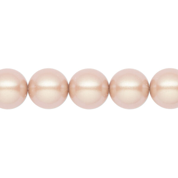 Pearl 10pk pearlescent pink, Preciosa Czech crystal 10mm round image number 0