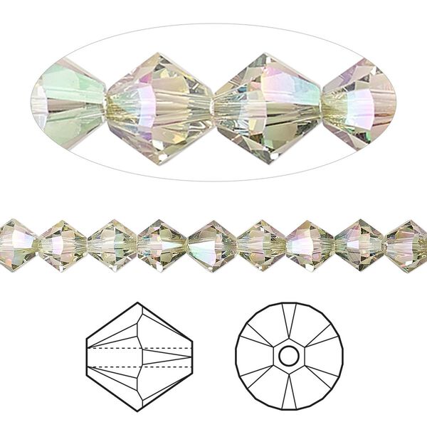 Bead 360pk crystal paradise shine, Swarovski® 6mm XILION bicone 5328 image number 0