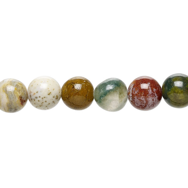 Ocean jasper 1pkg1, round bead natural 15.5-16 inch 8mm image number 0