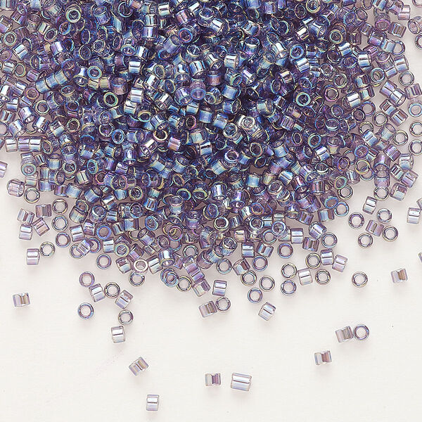 Seed bead, Delica®, glass, pkg/7.5g, #11 round, translucent rainbow light amethyst (DB-1245). image number 0