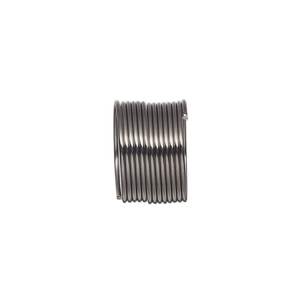 Memory wire, gunmetal-plated high carbon steel, 1/2 inch toe ring, 0.7mm thick. Sold per pkg of 12 loops. image number 0