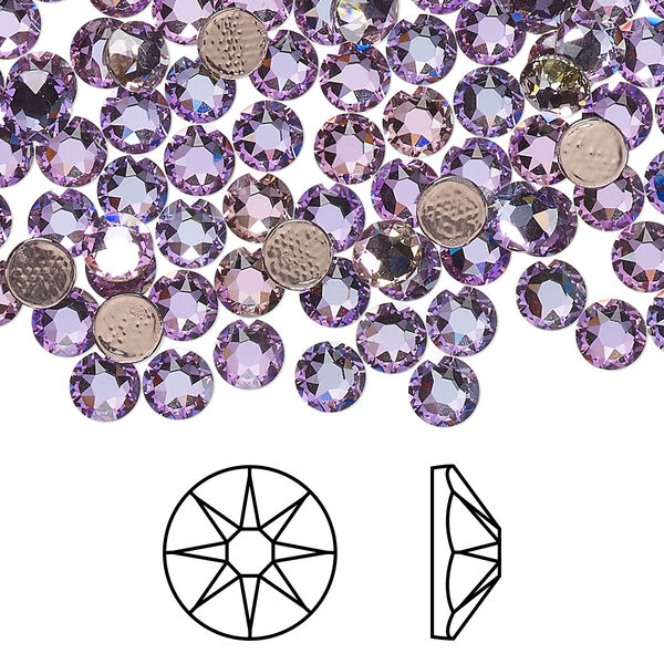 Flat back 1440pk crystal vitrail light foil back, Swarovski® hotfix 4.6-4.8mm round SS20 2078 image number 0