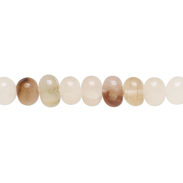 Multi-quartz 1pkg1, hand-cut rondelle bead 14 inch 6x5mm-7x6mm image number 0