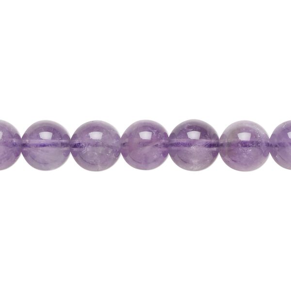 Amethyst 1pkg1, round bead natural 15.5-16 inch 8mm image number 0