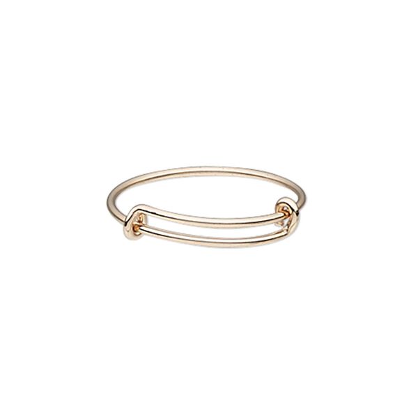Ring, 14Kt rose gold-filled, 1mm wide, adjustable from size 8-10. Sold individually. image number 0