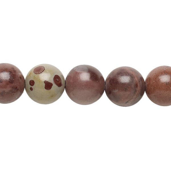 Limestone 1pkg1, round bead natural 15.5-16 inch Crazy Horse™ stone 10mm image number 0