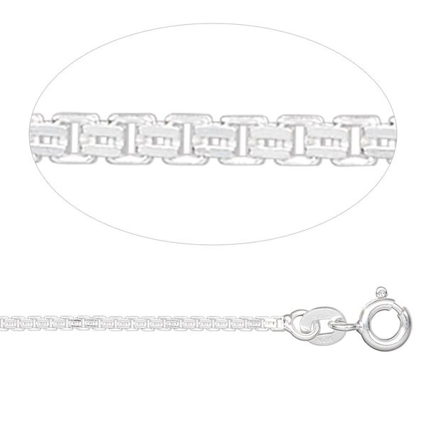 Chain, sterling silver, 1.4mm double Venetian box, 24 inches. Sold individually. image number 0