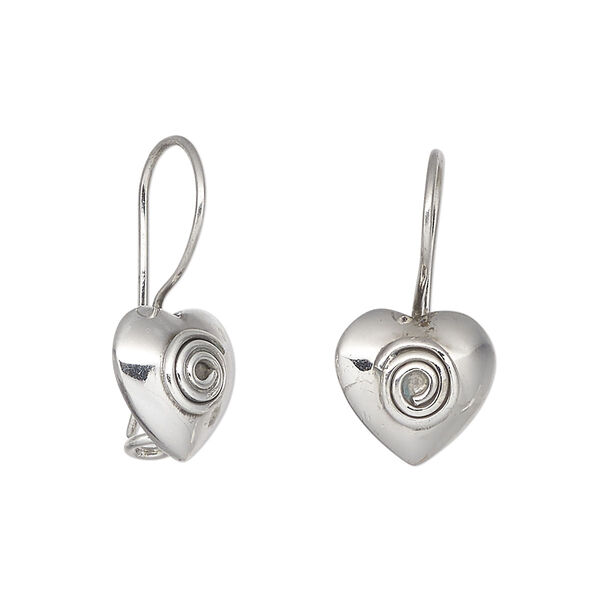 Earring mix, Create Compliments®, sterling silver, fishhook with 3/4" to 3" dangle, 18 gauge. Sold per pkg of 3 pairs. image number 3