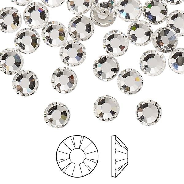Flat back 24pk crystal foil back, Preciosa MAXIMA Czech crystal rhinestone 6.32-6.5mm chaton rose round SS30 image number 0