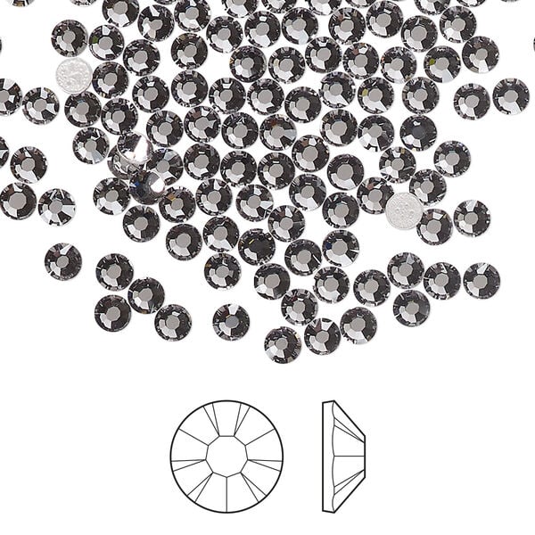Flat back 1pkg144, lilac ash foil back Preciosa MAXIMA Czech crystal hotfix rhinestone, 3-3.2mm chaton rose round SS12 image number 0