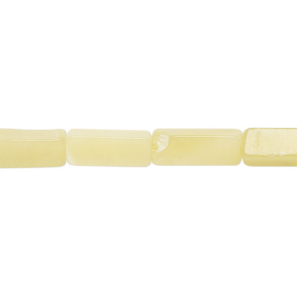Olive new "jade" 1pkg1, square tube bead natural C grade, 15 inch 12x4mm-15x5mm image number 0