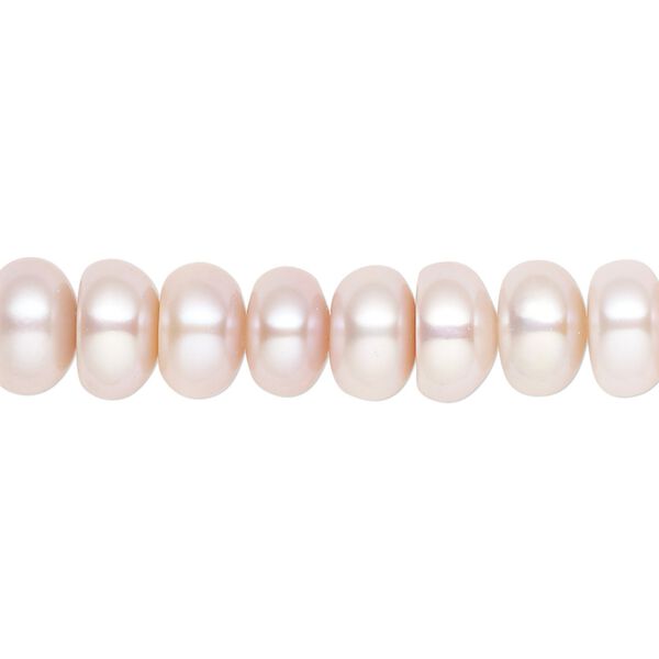 Freshwater pearl 1pkg1, button bead natural 14 inch 9mm cultured image number 0