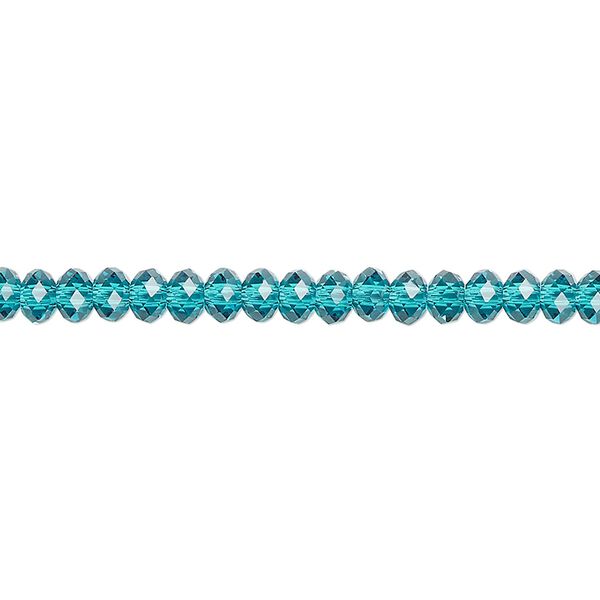Bead 12pk blue zircon, Crystal Passions® 4x3mm rondelle 5040 image number 0