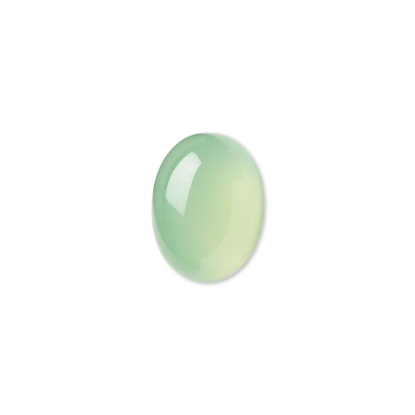Green chalcedony 1pkg1, calibrated oval cab 16x12mm image number 0
