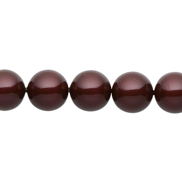 Pearl 25pk maroon, Crystal Passions® 10mm round 5810 image number 0