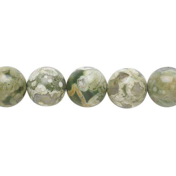 Rhyolite 1pkg1, round bead natural 15.5-16 inch 10mm image number 0