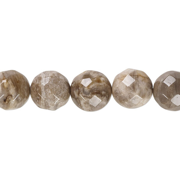Silver leaf jasper 1pkg1, faceted round bead natural 15.5-16 inch 10mm image number 0