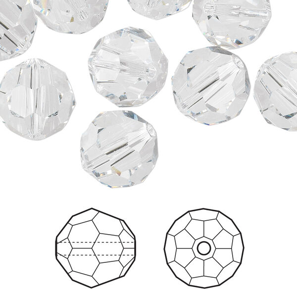Bead 24pk crystal, Crystal Passions® 12mm round 5000 image number 0
