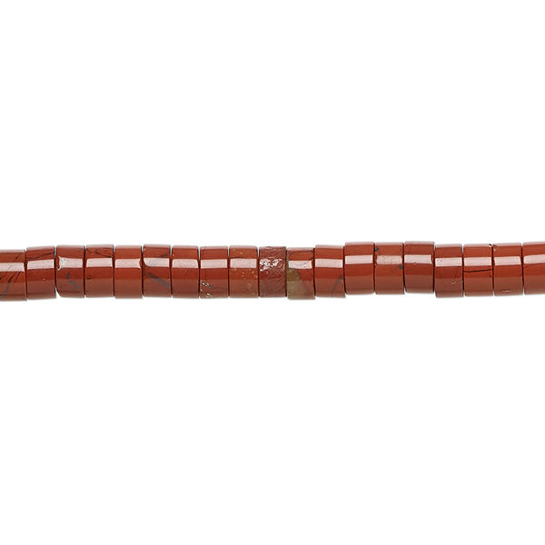 Red jasper 1pkg1, heishi bead natural 15.5-16 inch 4x1.5mm-4x2.5mm image number 0