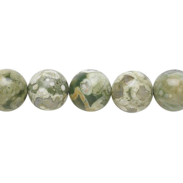 Rhyolite 1pkg1, round bead natural 15.5-16 inch 10mm image number 0