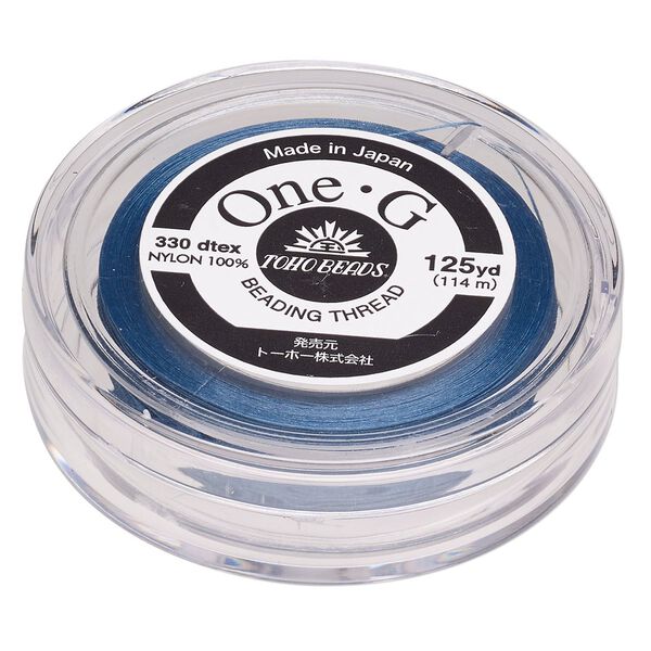 Thread, One-G™, nylon, pkg/125 yards, blue, size 0. image number 0