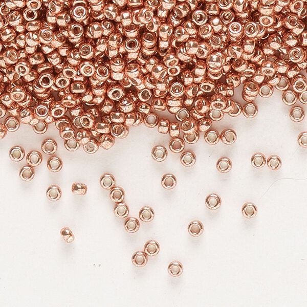 Seed bead, Miyuki, glass, pkg/35g, #15 rocaille, opaque galvanized muscat, (RR-1072). image number 0