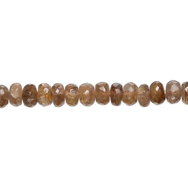 Andalusite 1pkg1, hand-cut faceted rondelle bead natural 13 inch 5x2mm-6x4mm image number 0