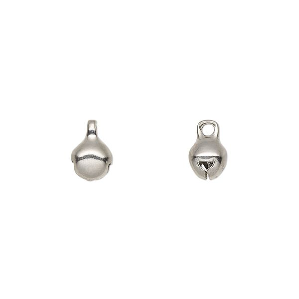 Bell, stainless steel, 6mm round with clapper. Sold per pkg of 10. image number 0