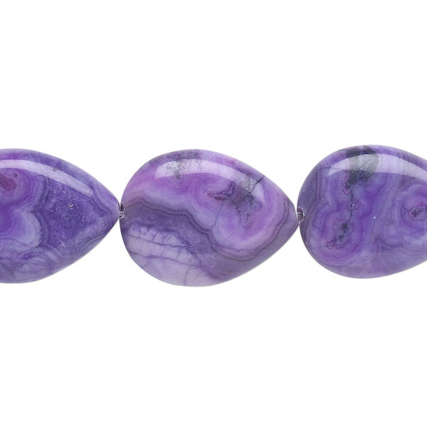 Crazy lace agate 1pkg1, teardrop bead 8 inch 20x15mm image number 0