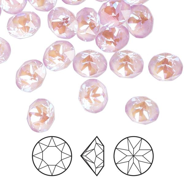 Chaton 48pk crystal lavender DeLite, Crystal Passions® 8.16-8.41mm round SS39 1088 image number 0