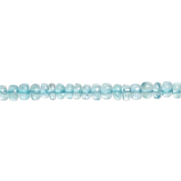 Apatite 1pkg1, hand-cut rondelle bead natural 15.5-16 inch graduated 3x2mm-4x2mm image number 0