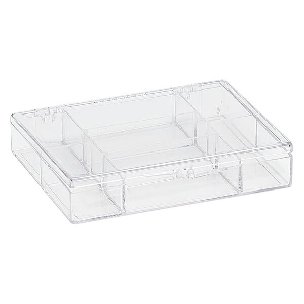 Clear acrylic utility box, with 7 compartments, sold individually. image number 1