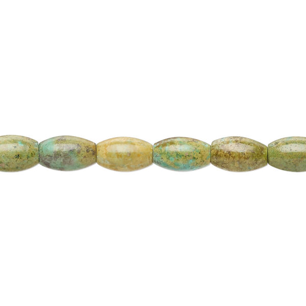 Turquoise 1pkg1, oval bead 15 inch 8x5mm image number 0