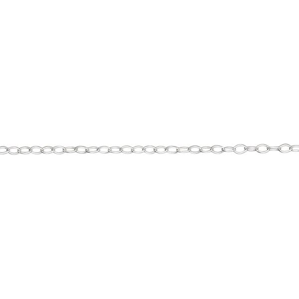 Chain, Gossamer™, sterling silver, 1.2mm open cable. Sold per pkg of 5 feet. image number 0