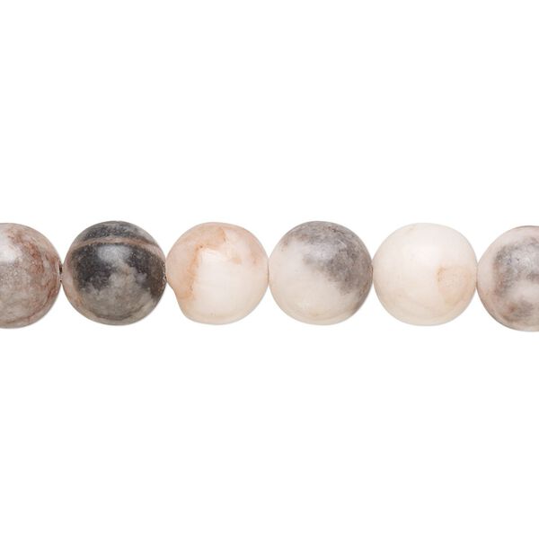 Desert pink marble 1pkg1, round bead natural 15.5-16 inch 7-8mm image number 0
