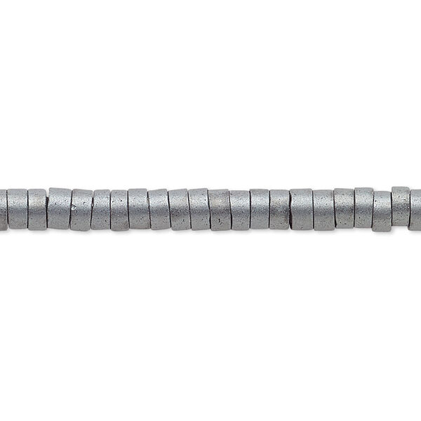 Hemalyke™ 1pkg1, matte electroplated heishi bead 8 inch 2x1mm image number 0