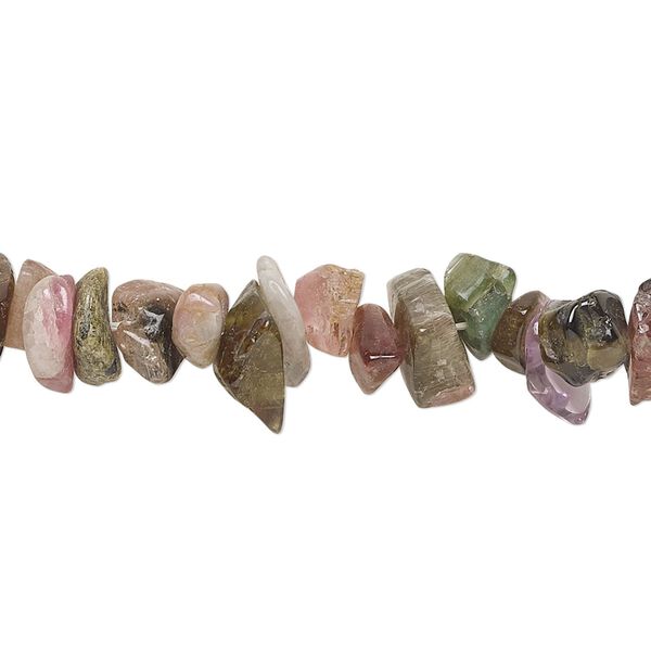 Multi-tourmaline 1pkg1, hand-cut chip bead natural 13 inch medium image number 0