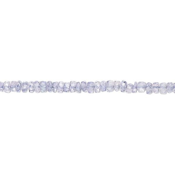 Tanzanite 1pkg1, hand-cut faceted rondelle bead 14 inch 3x1mm-4x2mm image number 0