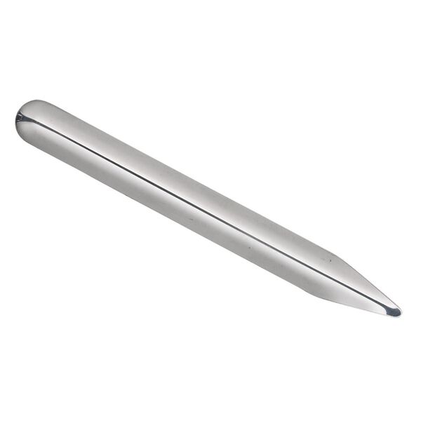 Scoop, stainless steel, 6 x 1/2 inches with one pointed end and one curved end. Sold individually. image number 0
