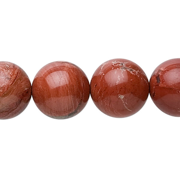 Red jasper 1pkg1, round bead natural 15.5-16 inch 14mm image number 0