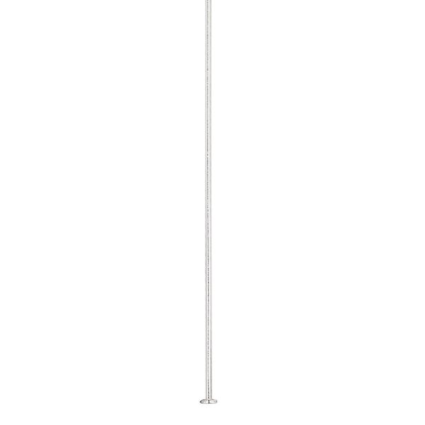 Head pin, sterling silver, 2 inches, 22 gauge. Sold per pkg of 100. image number 0
