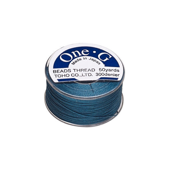 Thread, One-G™, nylon, pkg/50 yards, deep green, size 0. image number 0