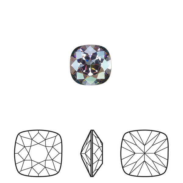 Fancy stone 1pk crystal iris mist foil back, Crystal Passions® 10mm cushion 4470 image number 0