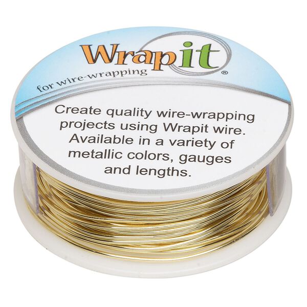 Wire, Wrapit®, jeweler's bronze, dead-soft, round, 18 gauge. Sold per 0.25-pound spool, approximately 52 feet. image number 0