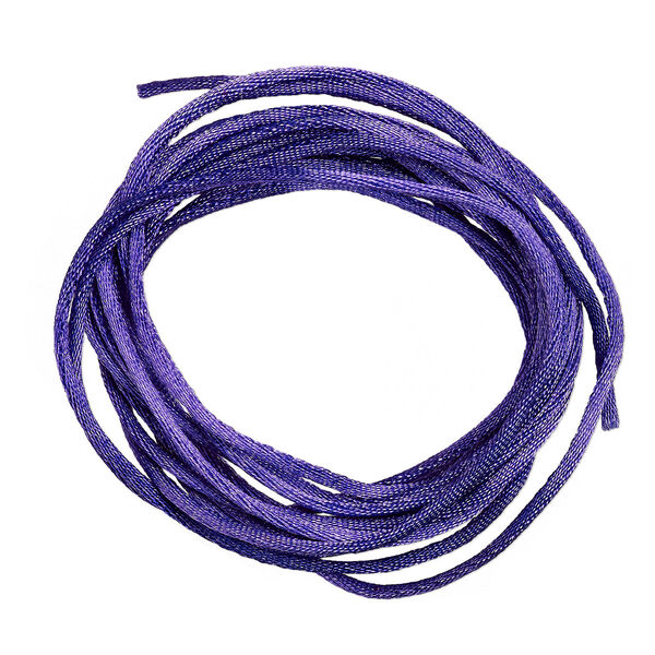 Cord, Satinique™, satin, purple, 1.5mm small. Sold per pkg of 10 feet. image number 0