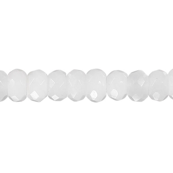 Snow quartz 1pkg1, faceted rondelle bead natural 15.5-16 inch 8x5mm image number 0