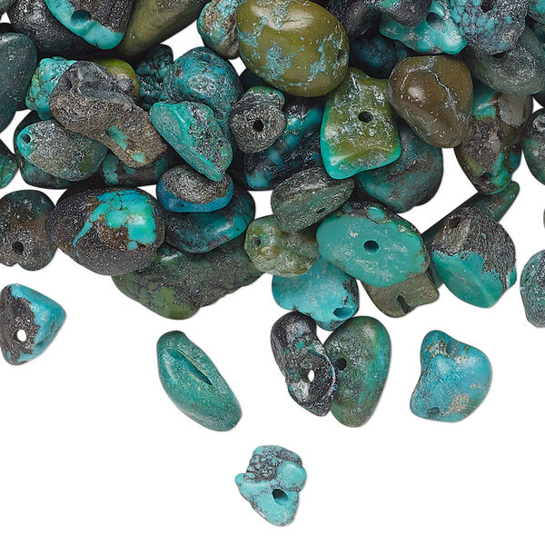 Turquoise 1pkg1, chip / nugget bead 50g mix small to extra-large / mini to small image number 0