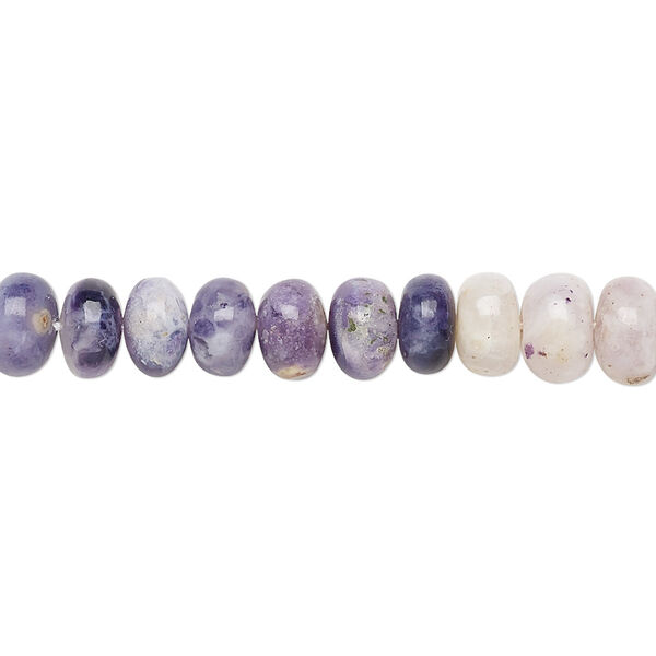 Purple opal 1pkg1, hand-cut rondelle bead natural 15.5-16 inch 6x4mm-7x5mm image number 0