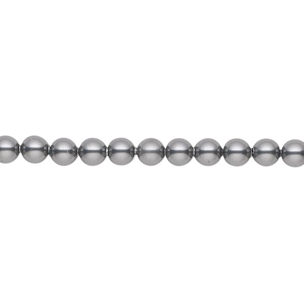 Pearl 500pk dark grey, Swarovski® 4mm round 5810 image number 0